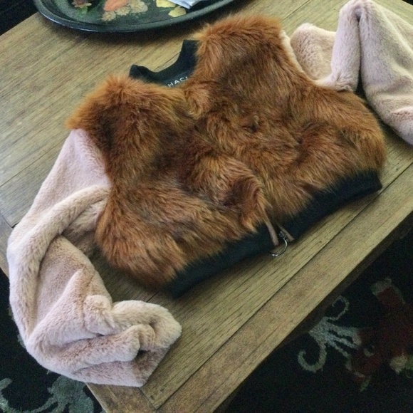 SHACI faux fur bomber jacket size small - Picture 5 of 9